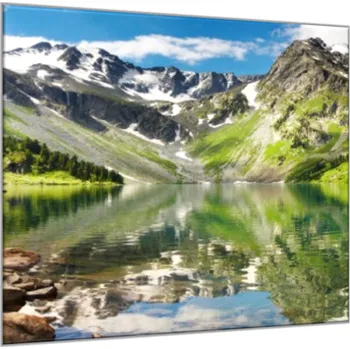 Obraz Glasdekor Obraz skleněný horské jezero Rozměry-čtverec: 55 x 55 cm