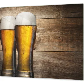 Kuchyňské prkénko Glasdekor Ochranná deska pivo s pěnou pozadí dřevo Rozměr V/Š: 40x60 cm, Lepení na zeď: Bez lepení na zeď