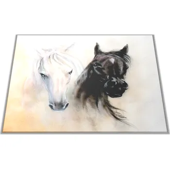 Kuchyňské prkénko Glasdekor Skleněné prkénko malované hlavy koňů Prkénko: 30x20cm