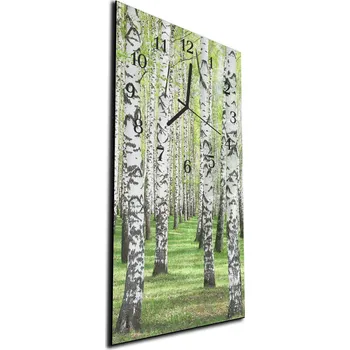 Hodiny Glasdekor Nástěnné hodiny březový les 30x60cm Materiál: plexi