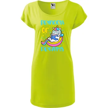 Dámské oblečení DOBRÝ TRIKO Dámské tričko/šaty Princess of dreams Velikost: 2XL, Barva: Limetková