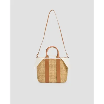 Kabelka Ručně Vyplétaný Dámský Košík Muuñ Caba Cabr25cotnbrect-brown