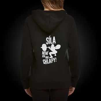 Dámská mikina Fitness mikina do posilovny Gymtime dámská - SÍLA NENÍ JEN PRO CHLAPY Velikost: S