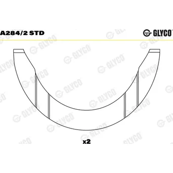 Kliková hřídel GLYCO Distanční kotouč, kliková hřídel A2842STD