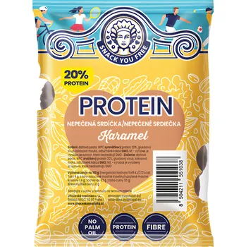 Jihočeská svačinka Protein 20 % nepečená srdíčka karamel 40g