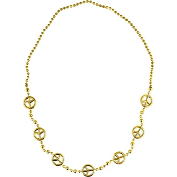 Karnevalový doplněk Náhrdelník Hippie peace plastový