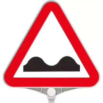 Dopravní značka Plastová (PPC) dopravní výstražná značka "Nerovnost vozovky" FLOMA - 39 x 39 cm