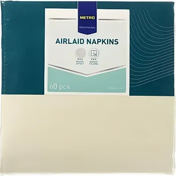 Papírový ubrousek Metro Professional Ubrousky 40x40cm krémové 60ks