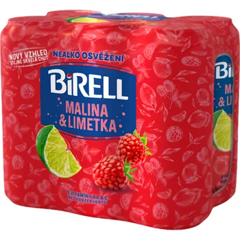 Alkoholický nápoj Birell Ochucený limetka/malina nealkoholické pivo 6x500ml 3l