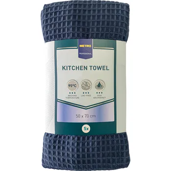 Utěrka Metro Professional Kuchyňská utěrka 50x70cm modrá 5ks