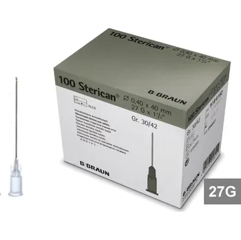 Injekční jehla B. BRAUN Sterican Injekční Jehly Luer Šedá 27G (0,4x40mm) 100ks