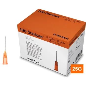 Injekční stříkačka B. BRAUN Sterican Injekční Jehly Luer Oranžová 25G (0,5x16mm) 100ks