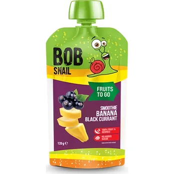 Sušená potravina Ovocné pyré banán a černý rybíz Bob Snail 120 g