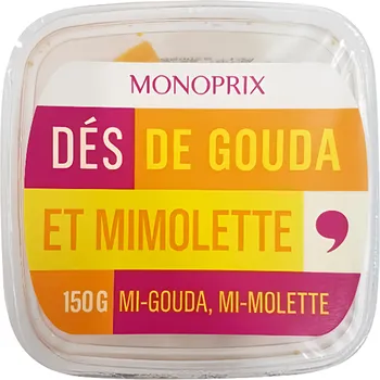 Monoprix Gouda a Mimolette kostky 150g