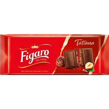 Čokoláda Figaro čokoláda mléčná Tatiana s lískooříškovou náplní 90g