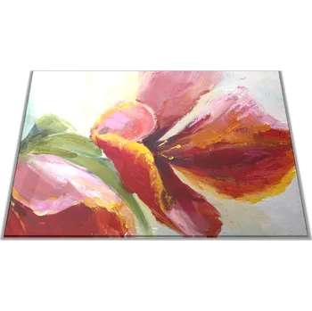 Kuchyňské prkénko Glasdekor Skleněné prkénko detail malovaného květu Prkénko: 30x20cm