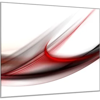 Obraz Glasdekor Obraz skleněný čtvercový abstraktní tmavě červená vlna Rozměry-čtverec: 55 x 55 cm