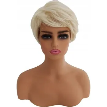 Paruka Paruka platinová světlá blond krátký bob + čepice