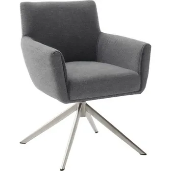 Jídelní židle Jídelní otočná židle WILSON, antracitová s ocelovou podnoží