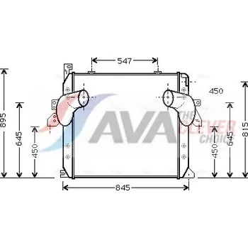 Příslušenství pro turbodmychadlo Chladič turba AVA 20033006