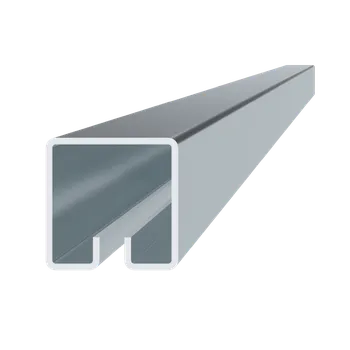 Zábradlí Pozinkovaný profil tvaru U, s drážkou 7.5mm, cena za 1ks (6m), rozměr: 40x40mm, materiál: DX51D+Z100