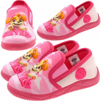 Dívčí bačkory PAPUČE DÍVČÍ Tlapková patrola BOTY DO ŠKOLKY NA ZOUVÁNÍ 27