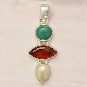 Přívěsek Jantar přívěsek stříbro Ag 925 86367 3 cm, 3,9 g