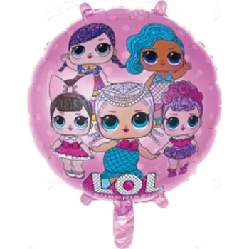 Balónek Fóliový balónek LOL pro holčičky k narozeninám, 45 cm