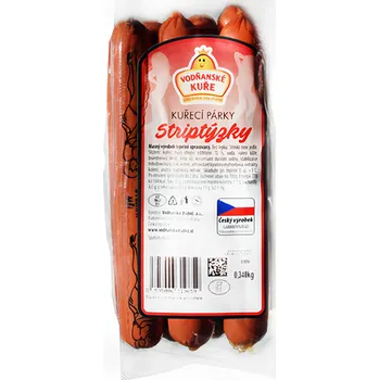 Vodňanské Kuře Kuřecí párky Striptýzky 340g