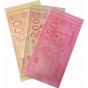 Jedlá dekorace na dort Jedlý papír Sour & Sweet bankovky Euro 200 ks