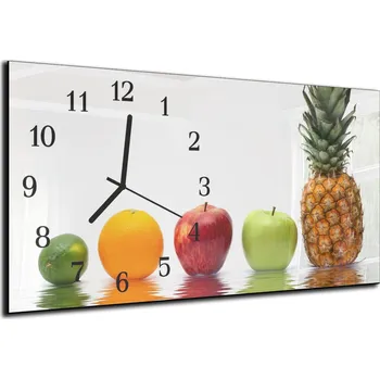 Hodiny Glasdekor Nástěnné hodiny ovoce na hladině vody 30x60cm Materiál: plexi