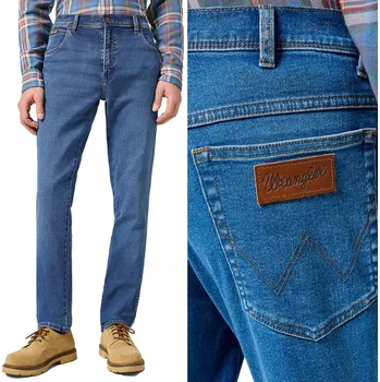 Pánské džíny Wrangler TEXAS SLIM pánské džíny rovného střihu velikost 34/36