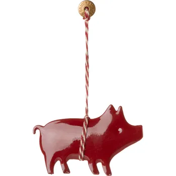 plyšák MAILEG Kovová ozdoba Prasátko - red S25