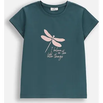 Dívčí tričko Dětské tričko Coccodrillo zelená barva, EVERYDAY GIRL A ZC5143221VGA 79X, vel. 128