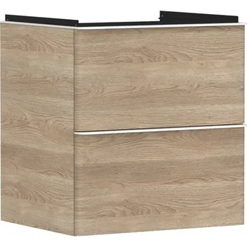 Koupelnový nábytek Skříňka pod umyvadlo bez umyvadla Hansgrohe Xelu Q 58x62,5x47,5 cm přírodní dub 54025700