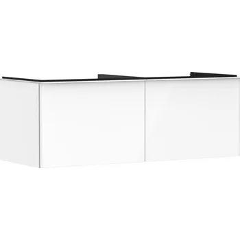 Koupelnový nábytek Skříňka pod umyvadlo pod desku Hansgrohe Xelu Q 136x49,5x55 cm bílá lesklá 54066700