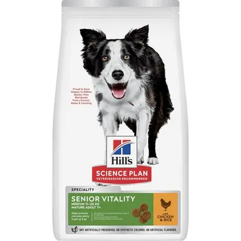 Krmivo pro psa 2x2,5kg Hill's Science Plan Mature Adult Senior Vitality 7+ Medium Chicken