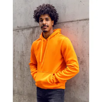 Pánská mikina Oranžová pánská mikina s kapucí anorak Bolf 2009A - M