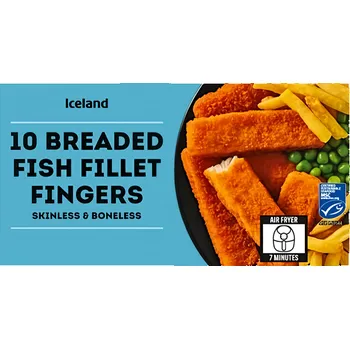 Maso a ryba Iceland Rybí prsty ze 100% filetů aljašské tresky bez kůže a kostí 10ks 250g