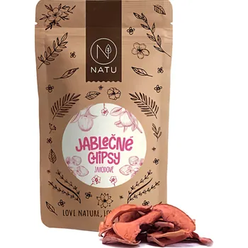 Natu Jablečné chipsy jahodové 45g