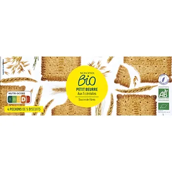 Monoprix BIO Cereální máslové sušenky 167g