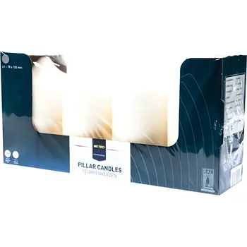 Svíčka Metro Professional Svíčka 8x15cm slonová kost 4ks