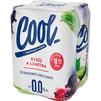 Pivo Cool Nealko 0,0% Rybíz & limetka 4x0,5l 2l