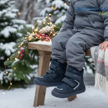 Chlapecké tenisky Protetika - zimní barefoot boty s membránou PRO-TEX GERO jeans - zateplené Veľkosť: 35