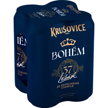Pivo Krušovice Bohém 4x 500 ml 2l