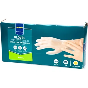 Vyšetřovací rukavice Metro Professional Rukavice vinyl trans XL 100ks 100ks