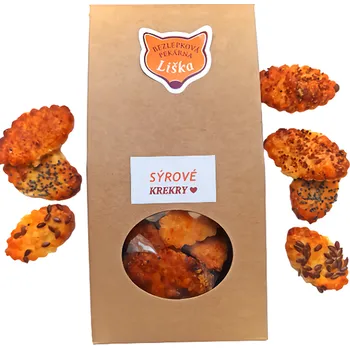 Bezlepková pekárna Liška Bezlepkové sýrové krekry 60g