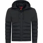 HÖHENHORN Pánská prošívaná bunda se softshellem HOHENHORN Cerces Barva: Černá, Velikost: S