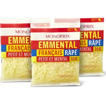 Monoprix Strouhaný ementál, 3x35g 105g