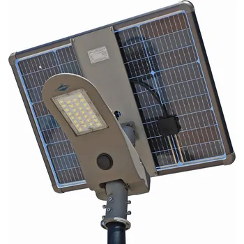 LED panel SANKO Solární pouliční LED svítidlo FP-06 6000K LED 40W 7200lm oboustranný panel 100W LiFePO4 384Wh